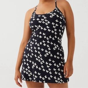 Outdoor Voices The Exercise Dress Size Large Butterfly Black and White